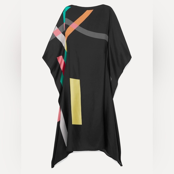 louisa parris Dresses & Skirts - Louisa Parris - Frank Printed Silk-twill Dress - Black